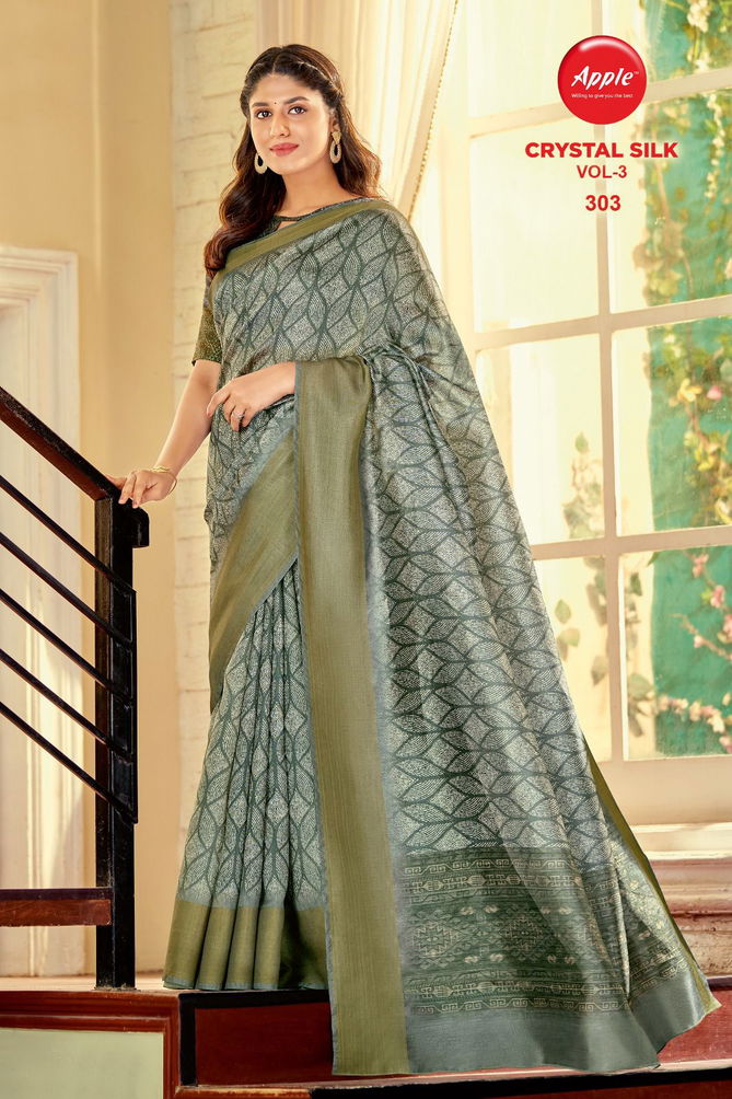 Crystal Silk Vol 3 By Apple Daily Wear Sarees Catalog